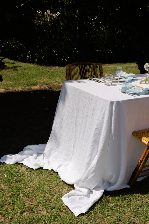 White Linen Tablecloth | Hire
