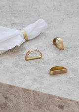 Arched Brass Napkin Rings (Set of Four)