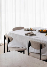 100% Linen Tablecloth | White