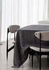 100% Linen Tablecloth | Graphite Grey