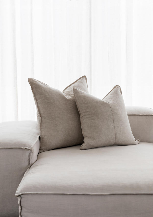 100% Linen Throw Cushions | Natural