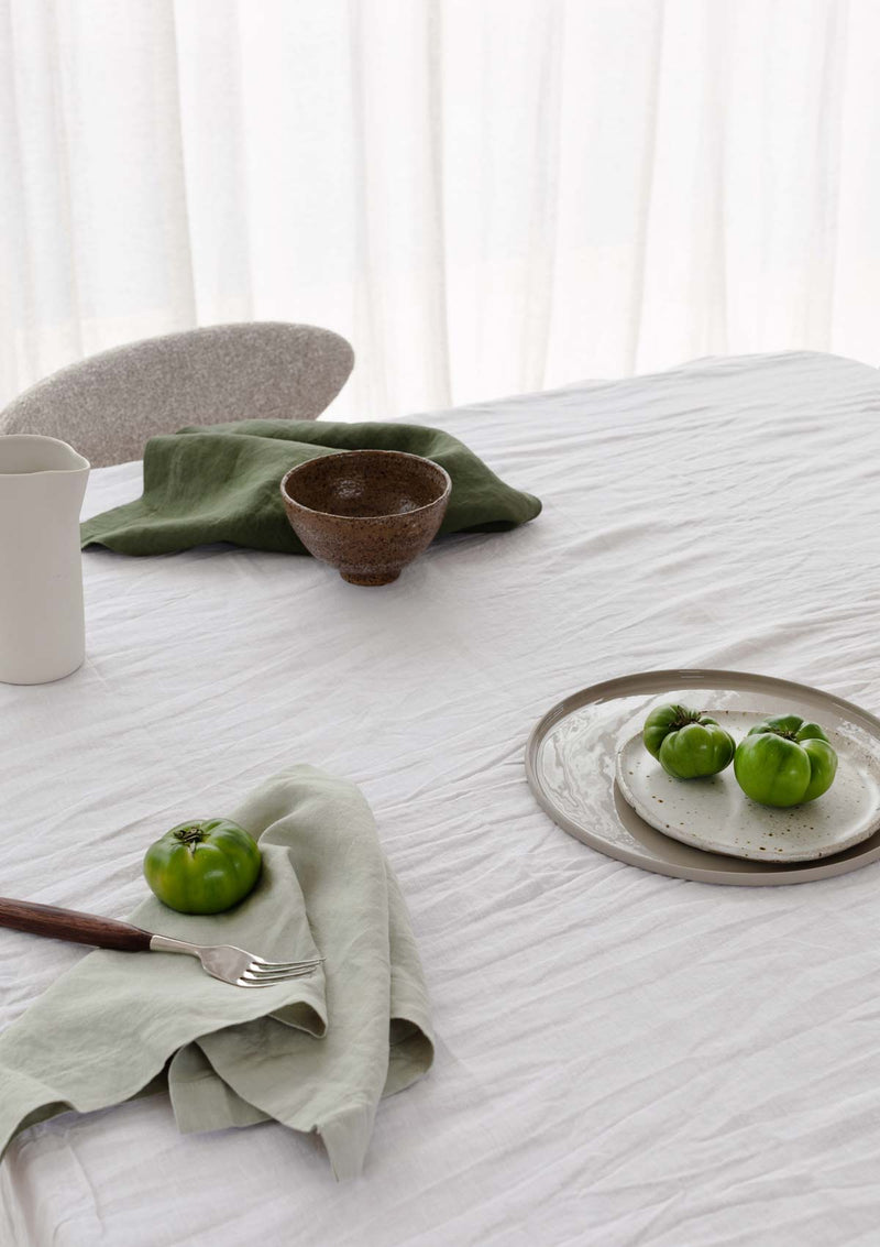 100% Linen Table Napkins | Sage Green (Set of Four)