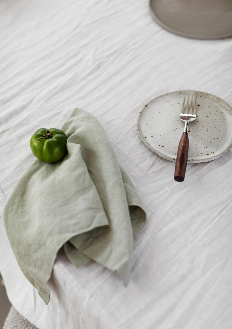 100% Linen Table Napkins | Sage Green (Set of Four)