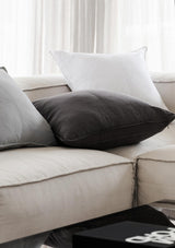 100% Linen Throw Cushions | Cool Grey
